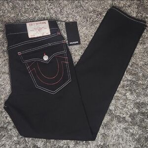 🚫SOLD🚫 True Religion Black Jeans with Red Stitching